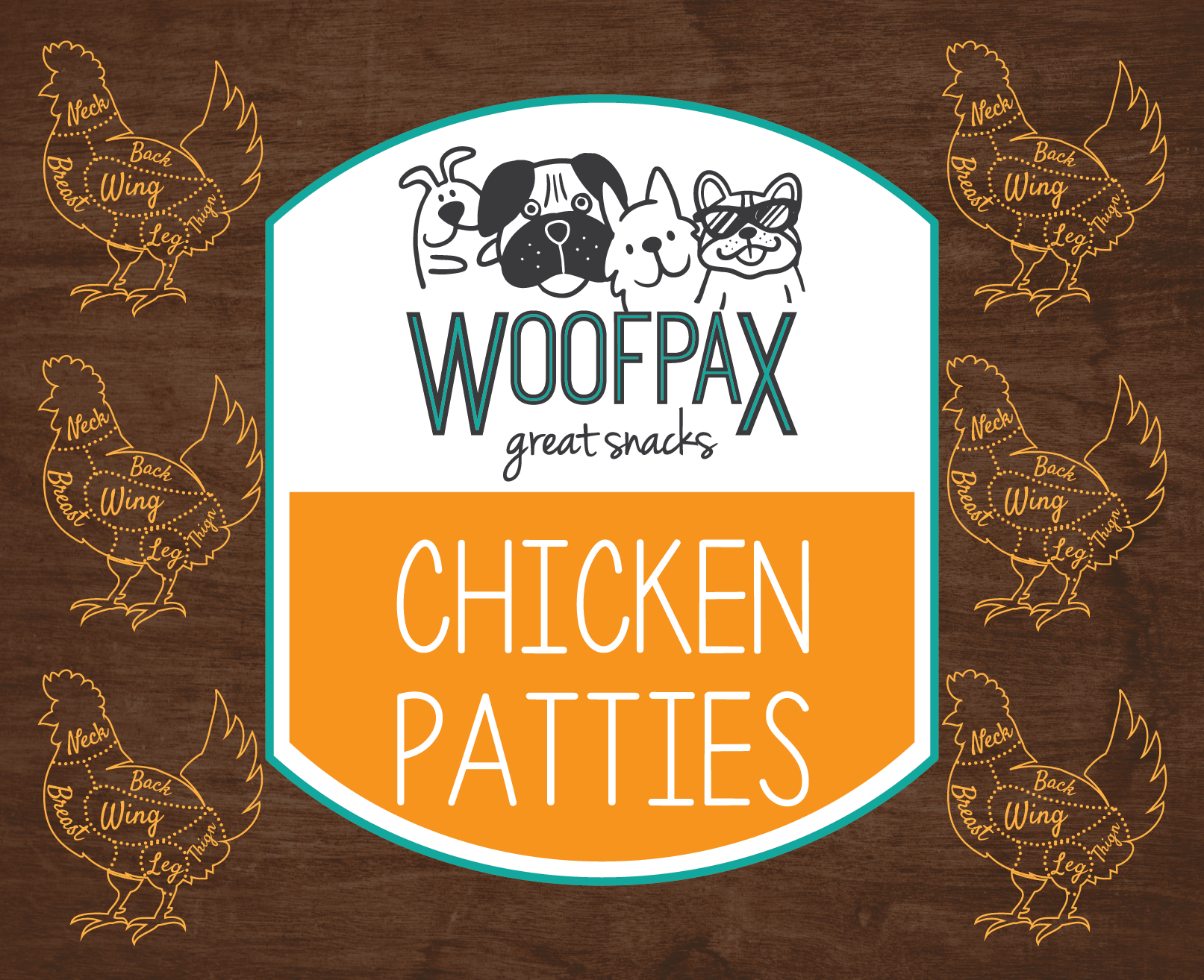 Chicken Patties | 100% Chicken | Light Chew