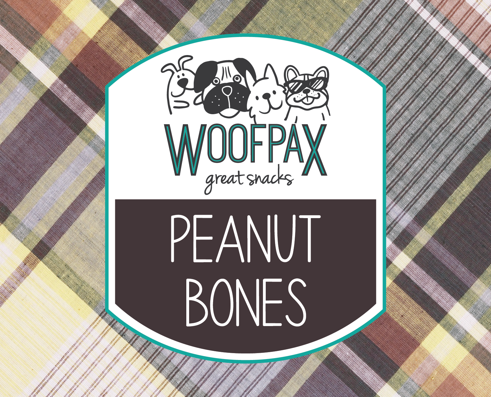 Peanut Bones | Medium Size, Medium Crunch